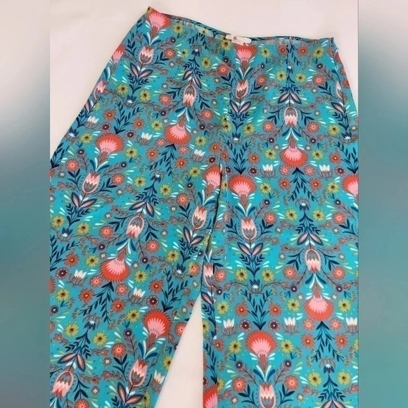 || BODEN || crop, wide legged pants, floral, zip closure, size 14 - Picture 2 of 7
